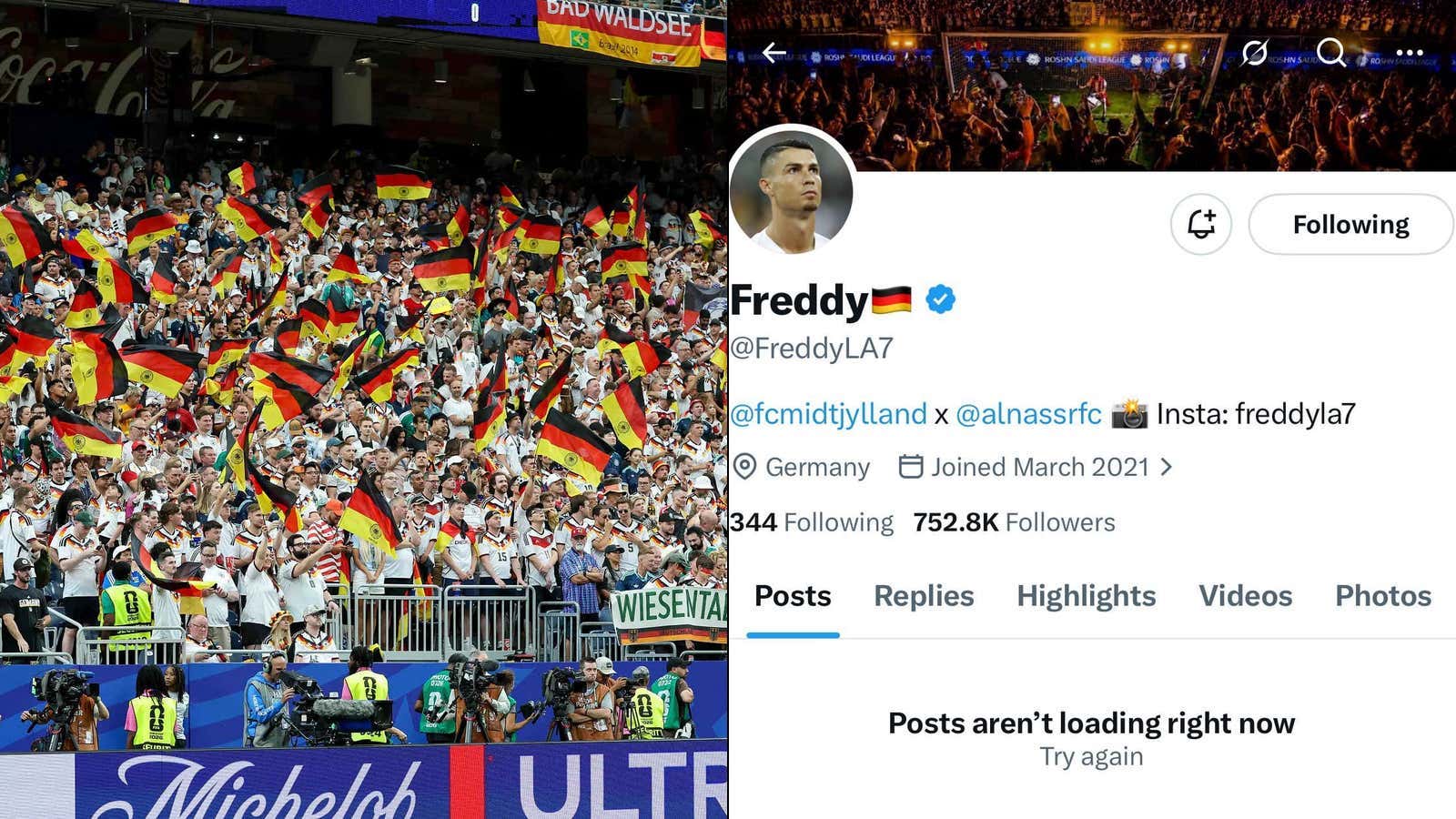 Freddy, the German Soccer Tourist Who Won America's Hearts Has Deleted His X Account After People Dug Up His Old Posts