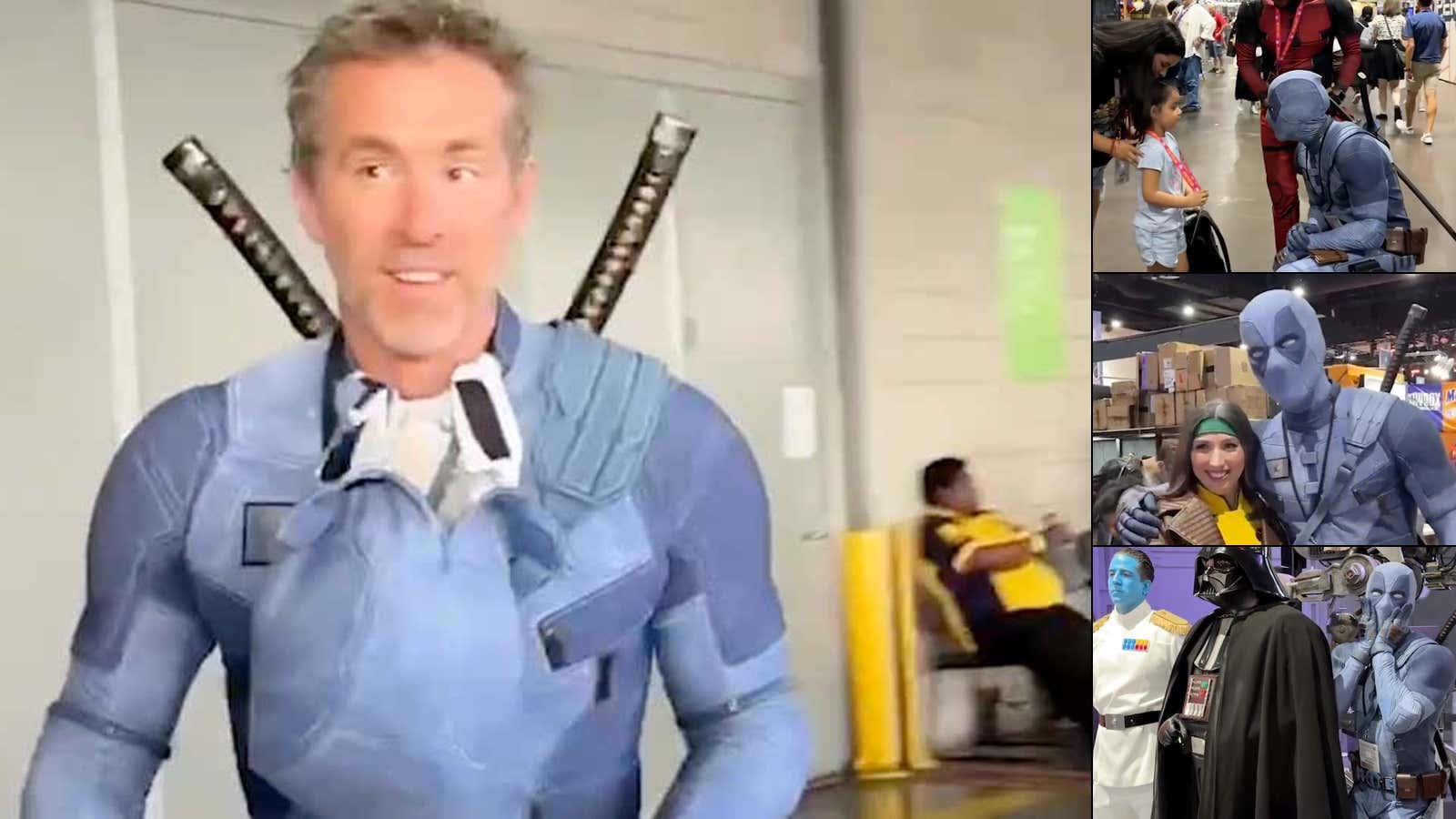 Ryan Reynolds Went To The San Diego Comic Con Over The Weekend Dressed Up As Deadpool And Took Pics With People All Day Who Had No Idea He Was In Costume