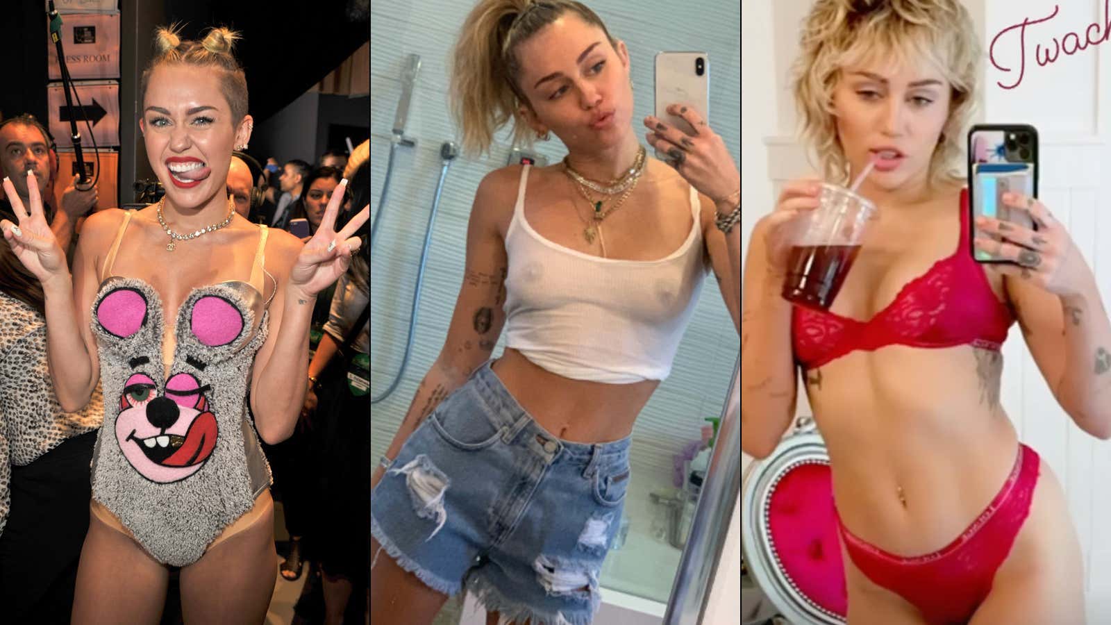 Miley Cyrus Goes Topless With A Smidge O' Bush To Announce She Just Signed A Record Deal With Atlantic Records And Has A New Album Coming SOON