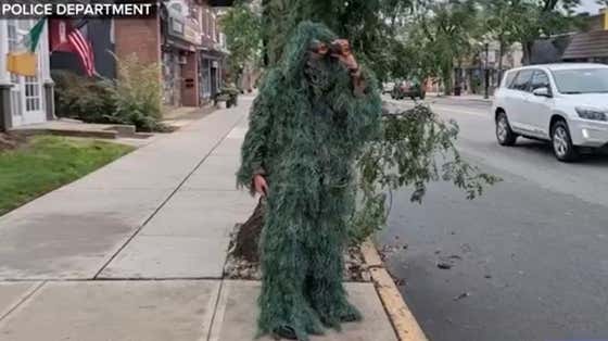 New Jersey Drivers Beware – We Have Police Officers Dressed As Trees Trying To Catch Distracted Drivers