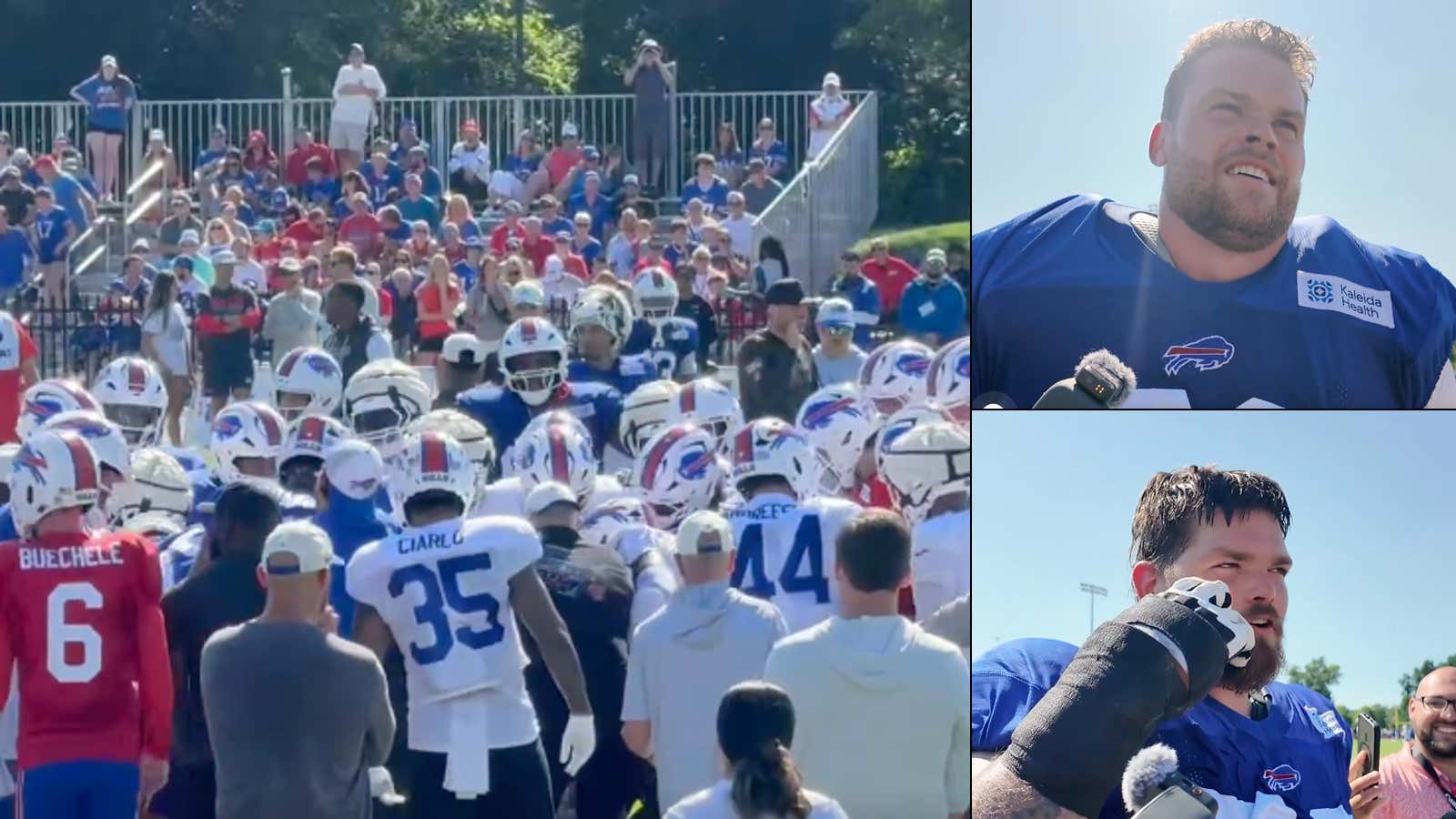 Fight Day: Bills Spencer Brown Loved Seeing 'A Little Piss And Vinegar' Come Out Of The Guys During A Massive Brawl During Practice Today