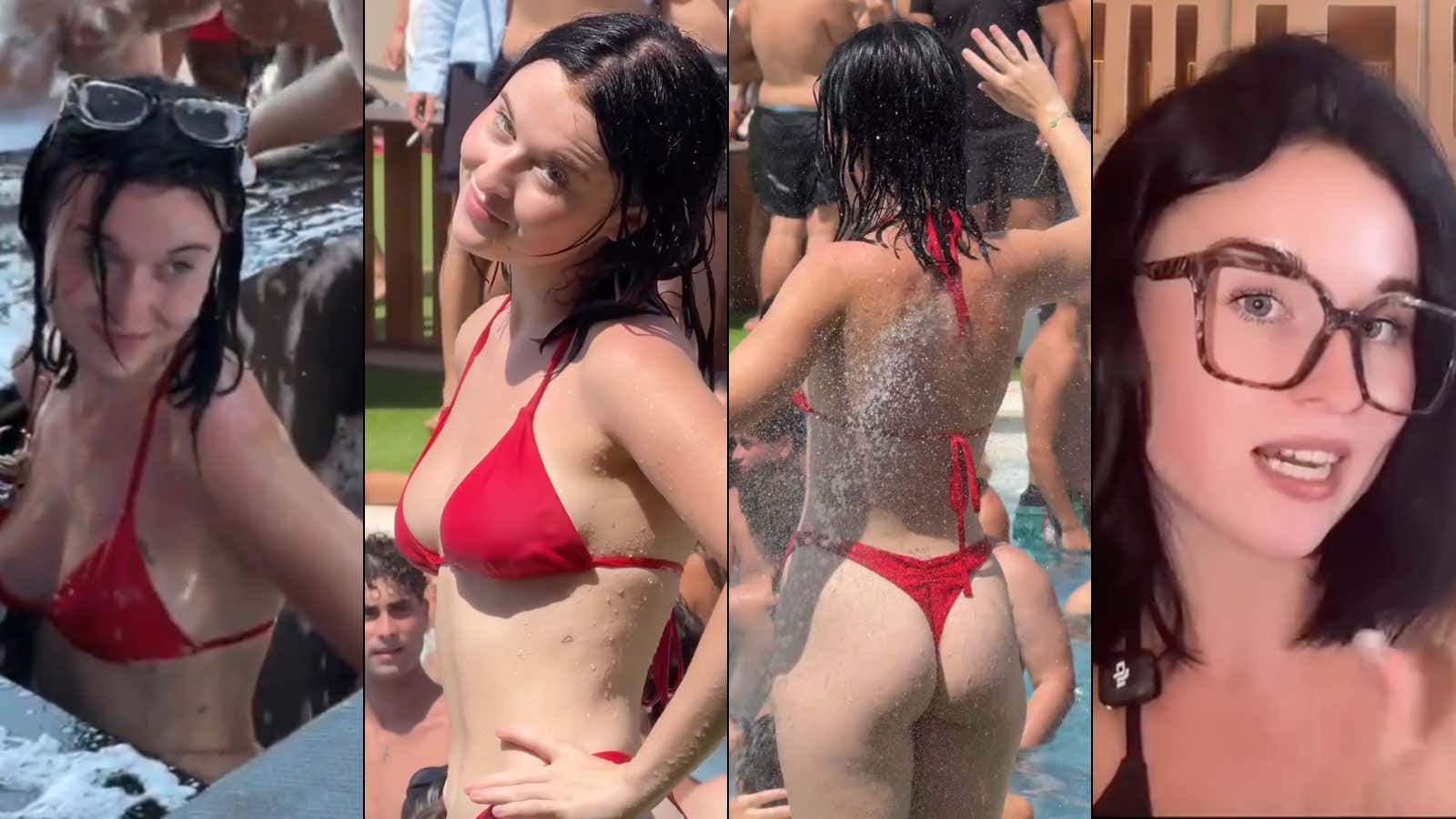 LAVA HOT 2: Red Bikini Girl Had More Foam Party Clips Pop Up And Posted A New Video Thanking Her 100,000 Followers On IG For Those 100M Viral Views