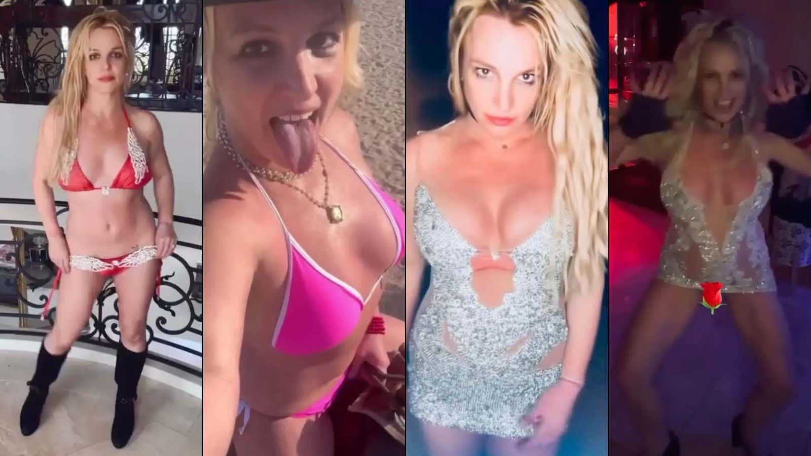 WATCH: Britney Spears Goes Topless On A Horse, Twerks Around In Bikinis, & Refuses To Use Underwear In Her Bold Return To Instagram
