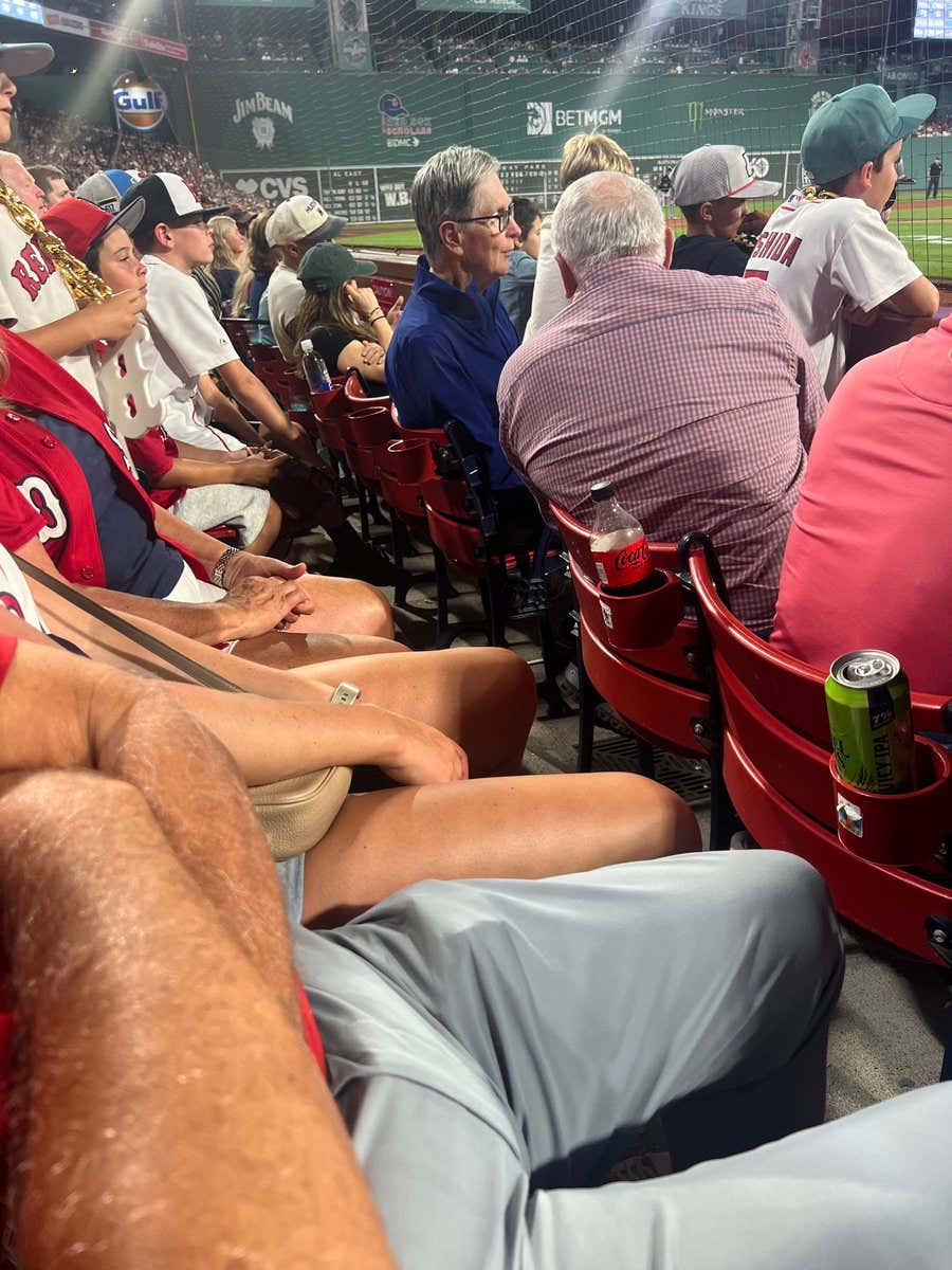 Things Are Going So Good For The Red Sox That Owner John Henry Is Out Here Cracking Jokes With The Media And Sitting Among The Fans As His Team Wins Again