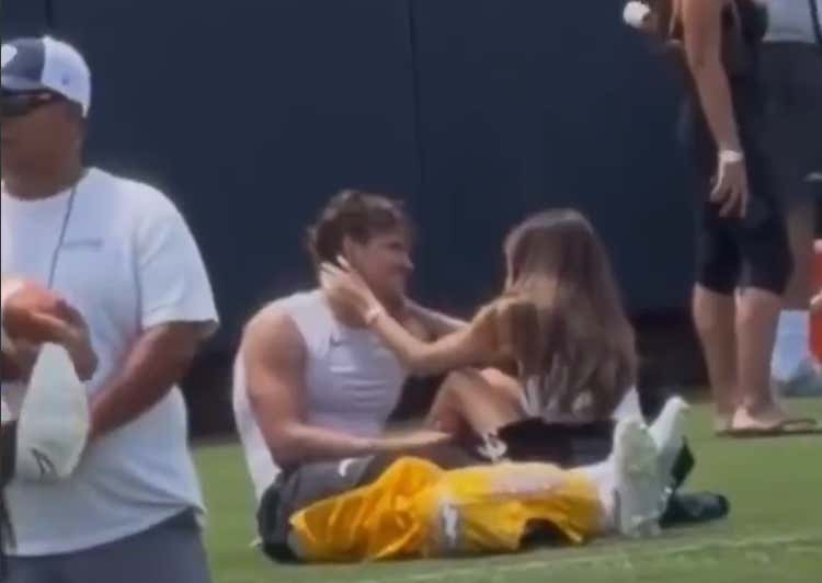The Chargers Have Been Eliminated From The Playoffs After This Video Surfaces Of Justin Herbert And Madison Beers Canoodling After Practice