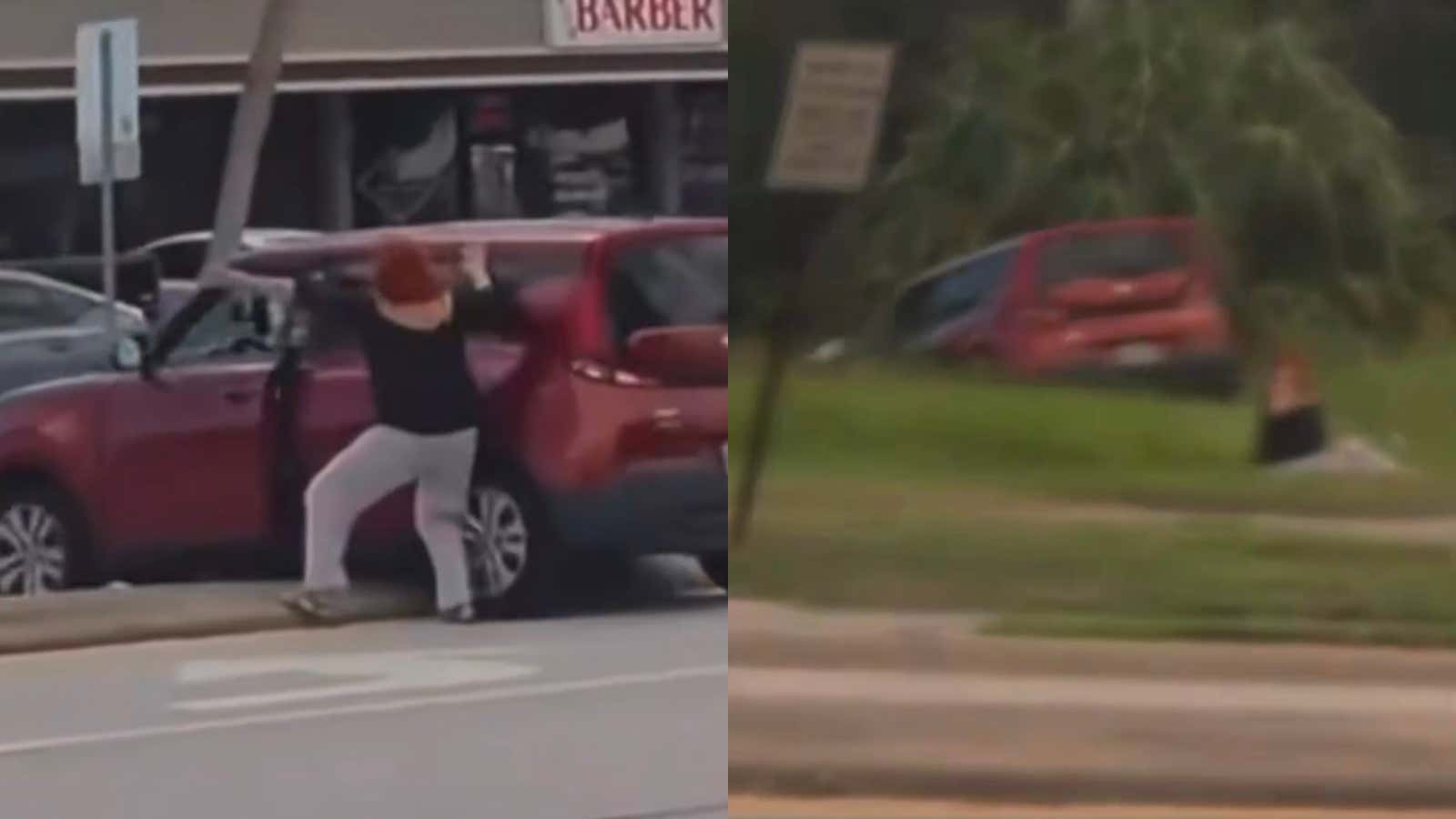 The Least Clutch Performance in Human History – I Can't Get Enough of This Woman Trying to Chase Down Her "Runaway" Car