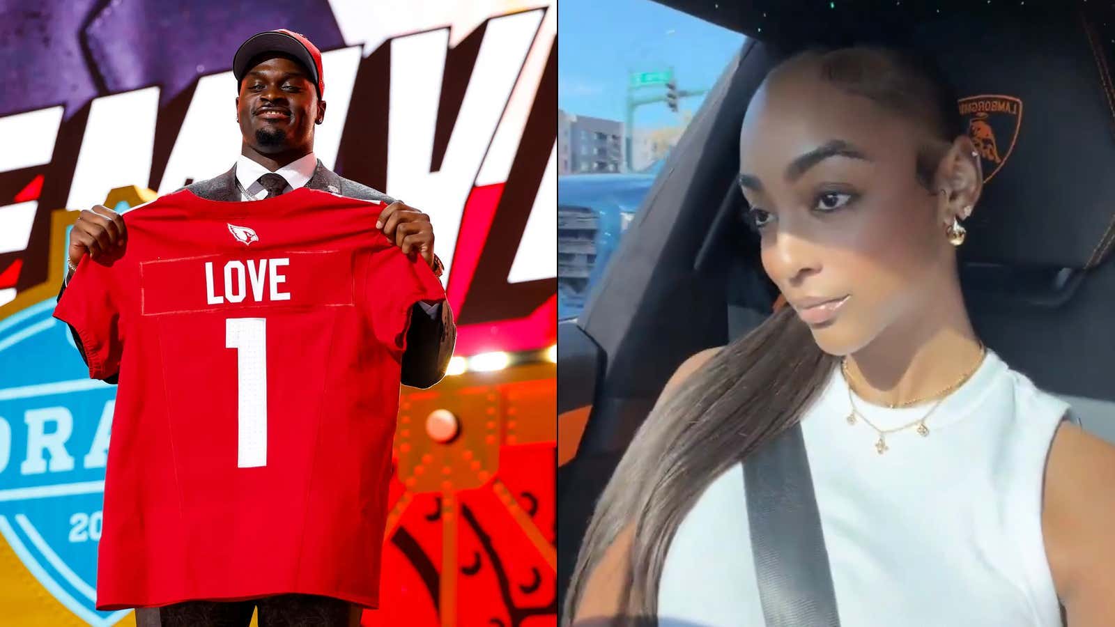 Shoutout To Jeremiyah Love's Girlfriend Who Scored a $300,000 Lamborghini Out of His Rookie Contract