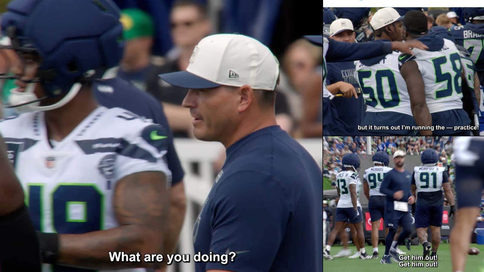 Don't You Dare Get Close To Sam Darnold During A Seahawks Practice Unless You Want Mike MacDonald To Pull You Out And Rip You A New Asshole