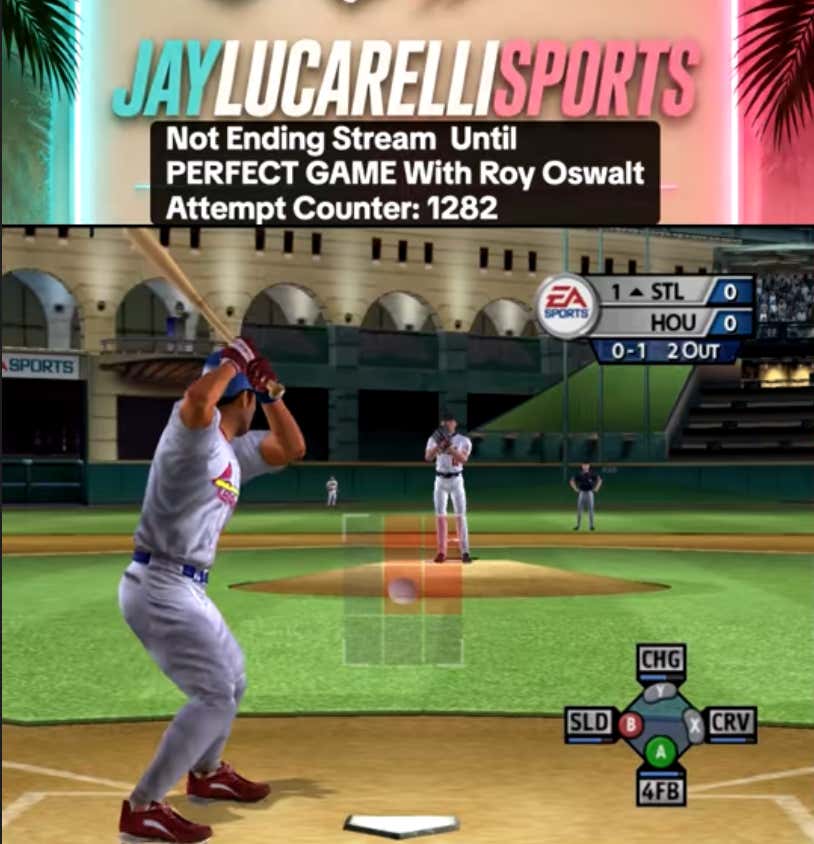 Dudes Rock - A TikToker Has Been Live Streaming Himself Playing MVP Baseball 2005 Until He Throws A Perfect Game With Roy Oswalt For More Than 1400 Games And Counting