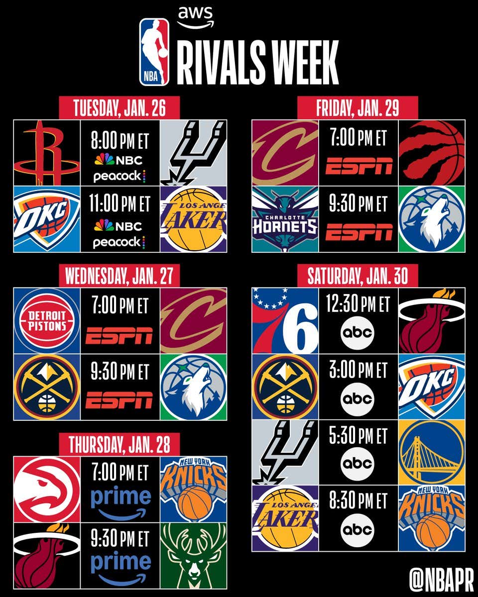The Slate For This Season's Rivals Week Makes It Clear That The NBA Still Has No Idea What A Rivalry Actually Is