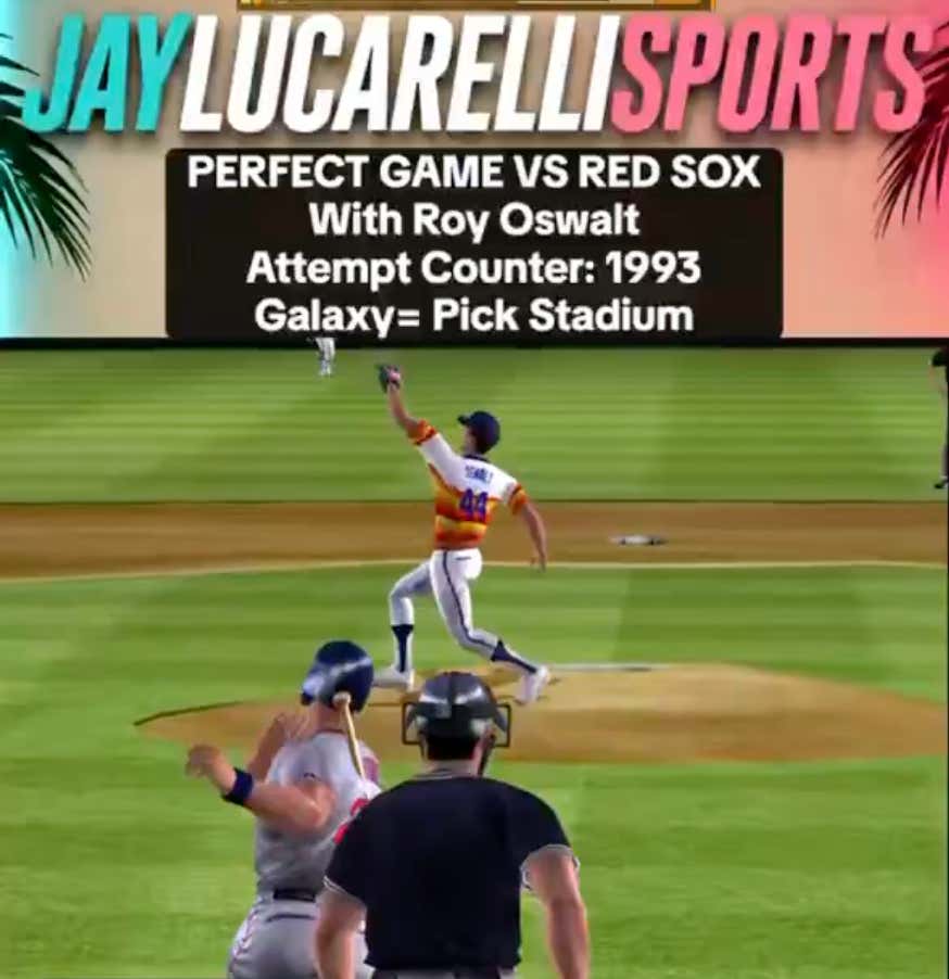 HE'S DONE IT! After 1,993 Games, Jay Lucarelli Sports Has Thrown A Perfect Game With Roy Oswalt On MVP Baseball 2005!