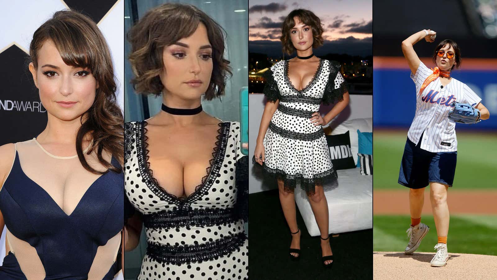 Milana Vayntrub Teamed Up With Marshawn Lynch To Throw Out An A+ First Pitch, So Let's Give Her A Huge Salute For Potentially Saving The Mets Season