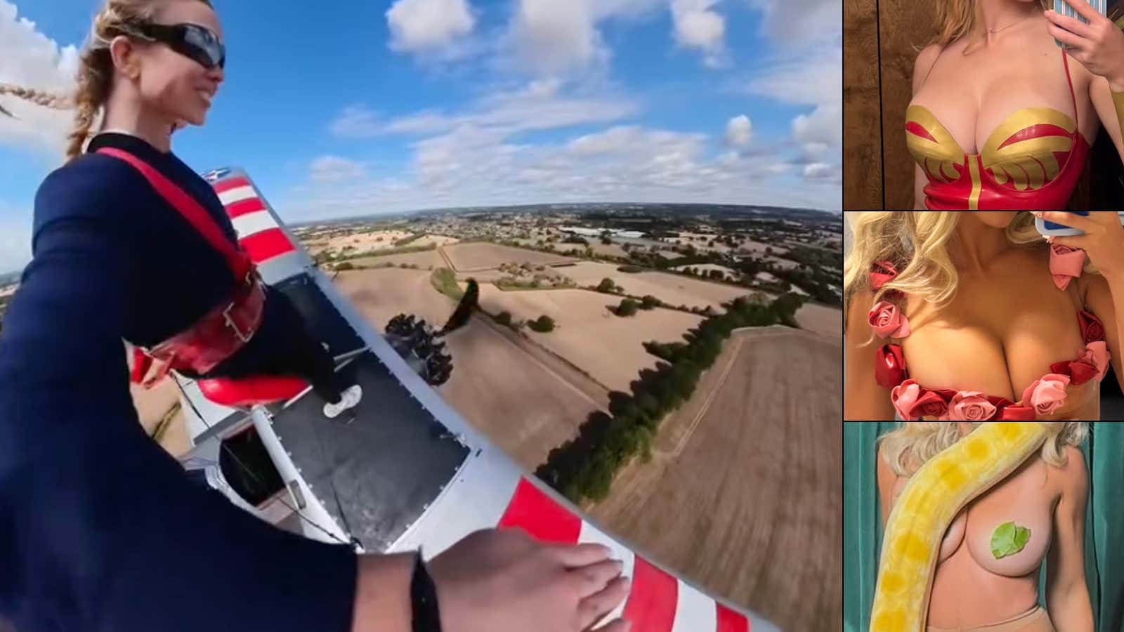 Sydney Sweeney Wore Some A+ Wonder Woman Spandex This Weekend And Also Strapped Herself To A Stunt Plane For A Terrific Tom Cruise Tribute