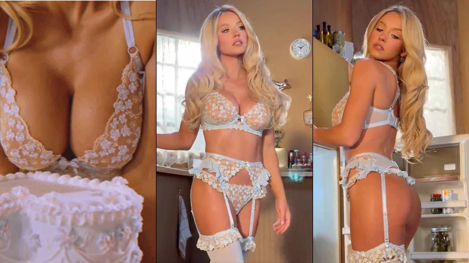 UPDATE: Sydney Sweeney Posted MORE Lingerie Pics & Clips To Celebrate Her New "Birthday Boobs" Collection And It's Truly Ground Breaking Stuff