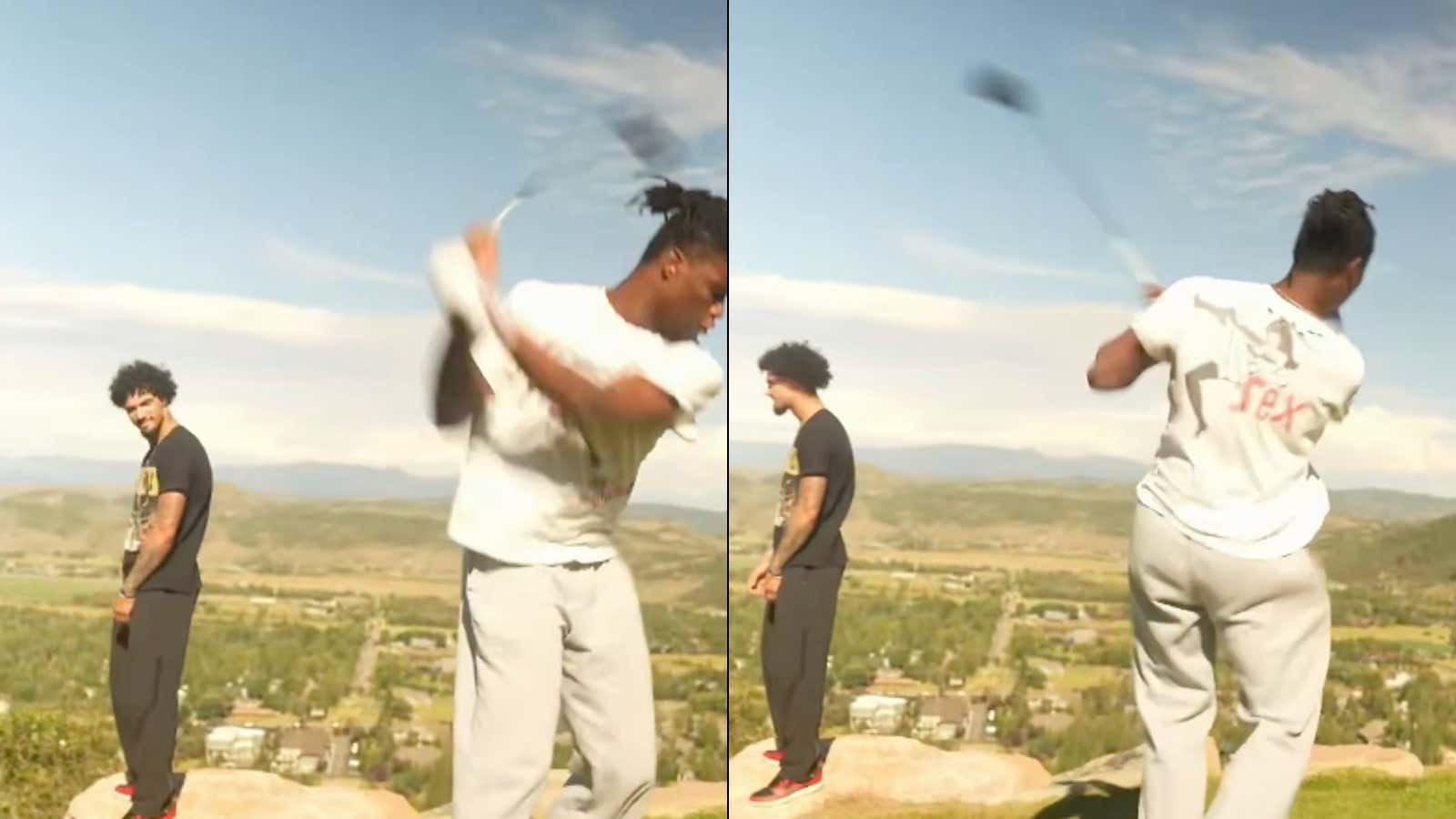 George Pickens Checking In With The Worst Golf Swing We've Seen In A Long Time, Even More Reason Not To Trust The Cowboys
