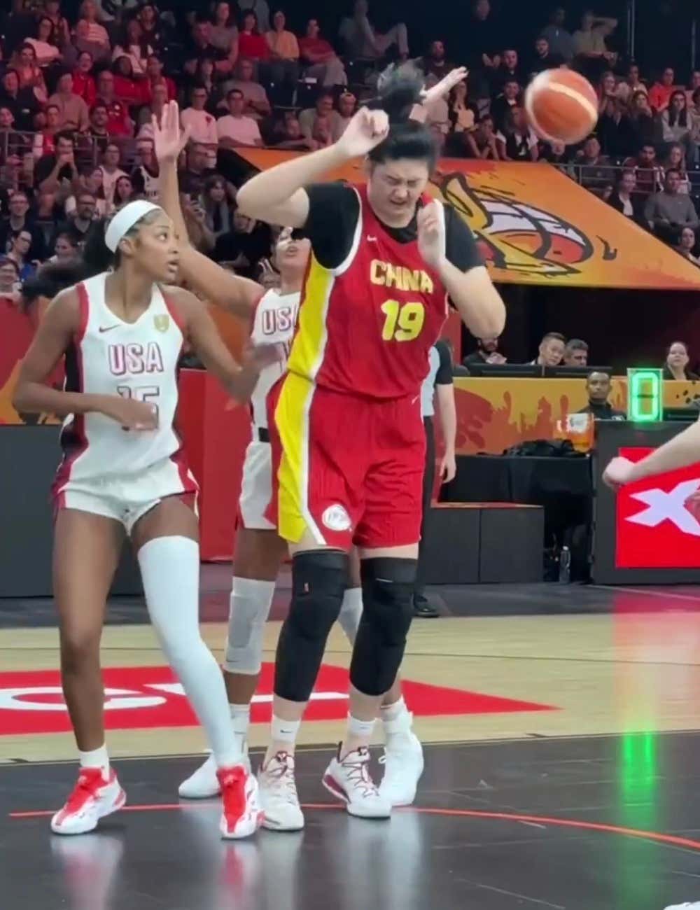 Angel Reese Takes on Giant 7-Foot-3 Chinese Woman