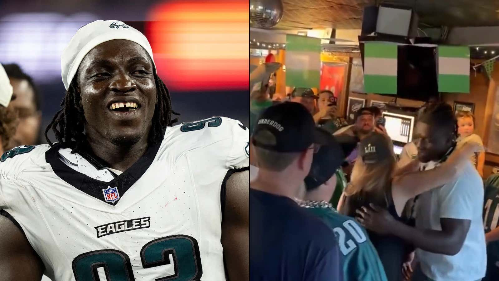 Brotherly Love: Eagles Fans Completely Packed Out A Bar In Delco To Throw A Surprise Party For Uar Bernard Making The Practice Squad