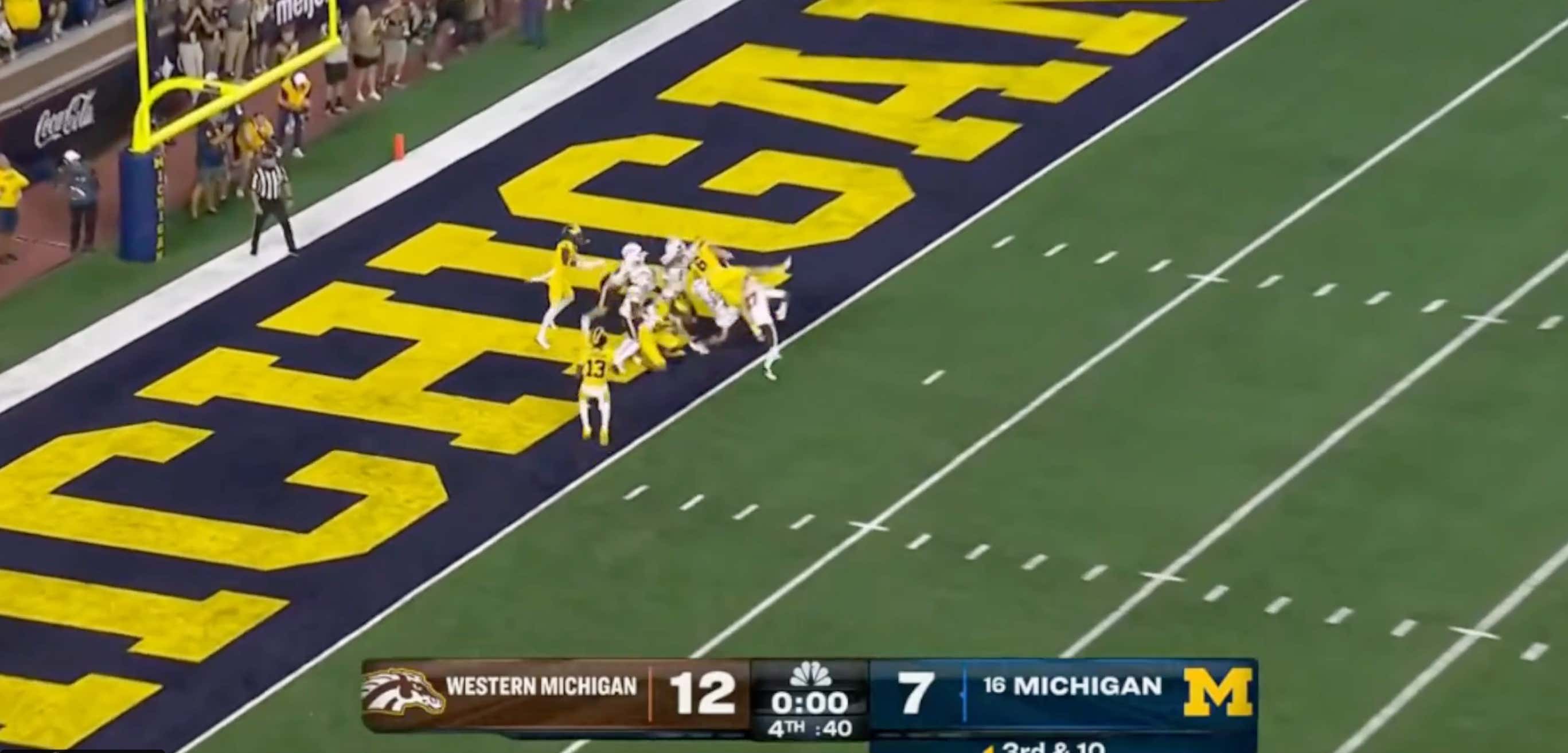 Michigan Stuns Western Michigan With a Hail Mary and Reverses Incredible Upset After a Controversial Review Extended the Game
