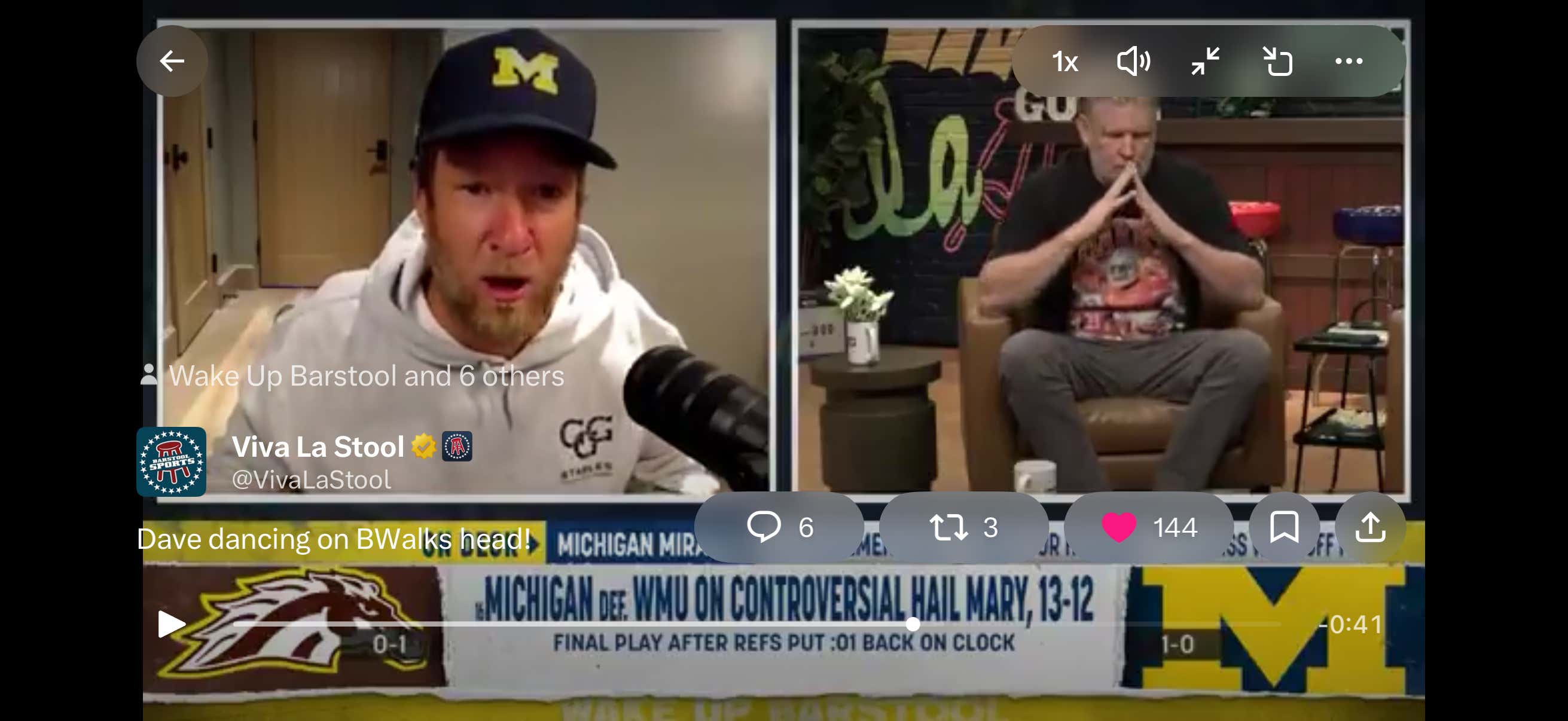 "Nobody In The Last 24 Years Has Been More Right About Football Than I Have. That's An Undisputed Fact" - Dave Portnoy On Wake Up Barstool This Morning While Going At It With Brandon Walker Over Michigan