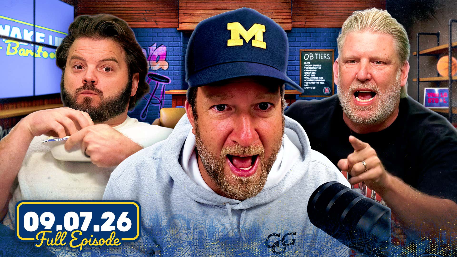 Michigan’s MIRACLE Hail Mary, Week 1 CFB Reactions + NFL Predictions | Wake Up Barstool Full Episode