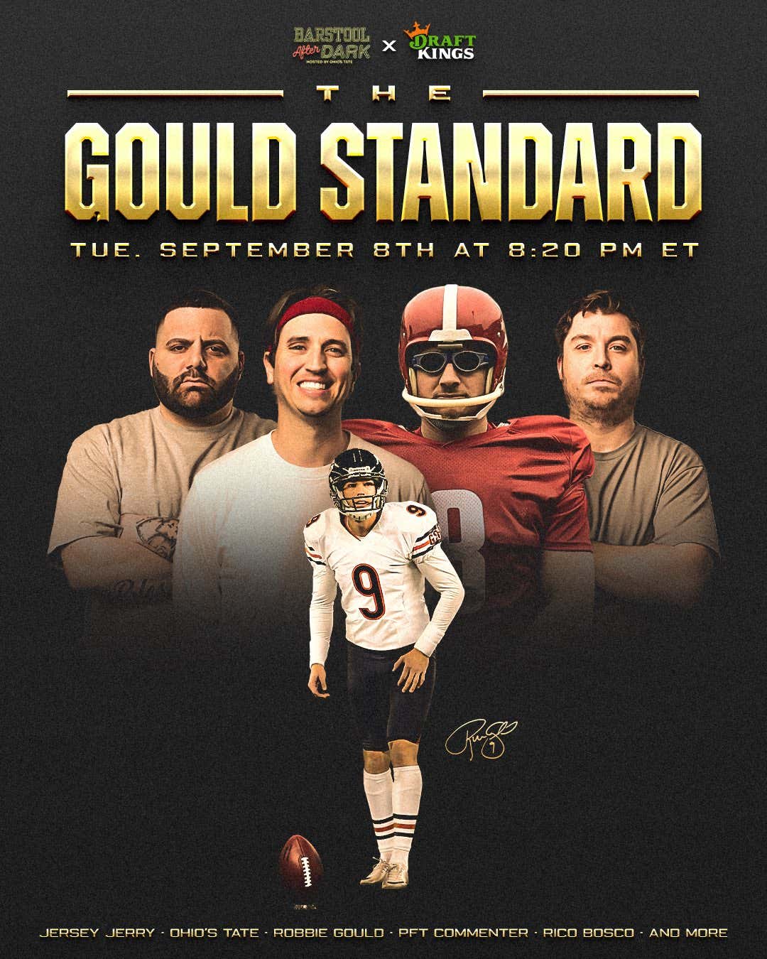 Tonight On Barstool After Dark: $25,000 Is Up For Grabs With "The Gould Standard" Field Goal Challenge