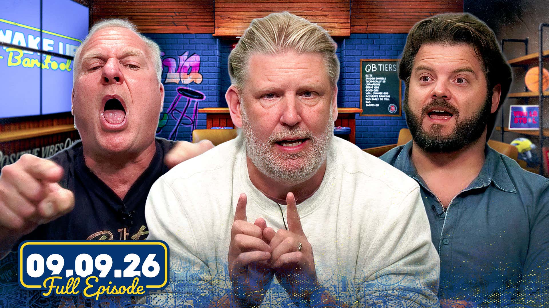 NFL Is BACK: Seahawks-Patriots, Rams-49ers + Ohio State-Texas Preview | Wake Up Barstool Full Episode