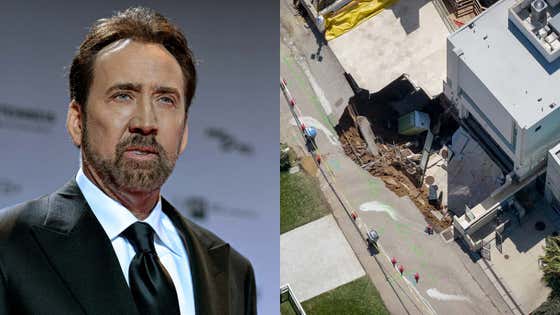 A Massive Sinkhole Has Opened Up Directly Outside of Nicolas Cage's Malibu Home