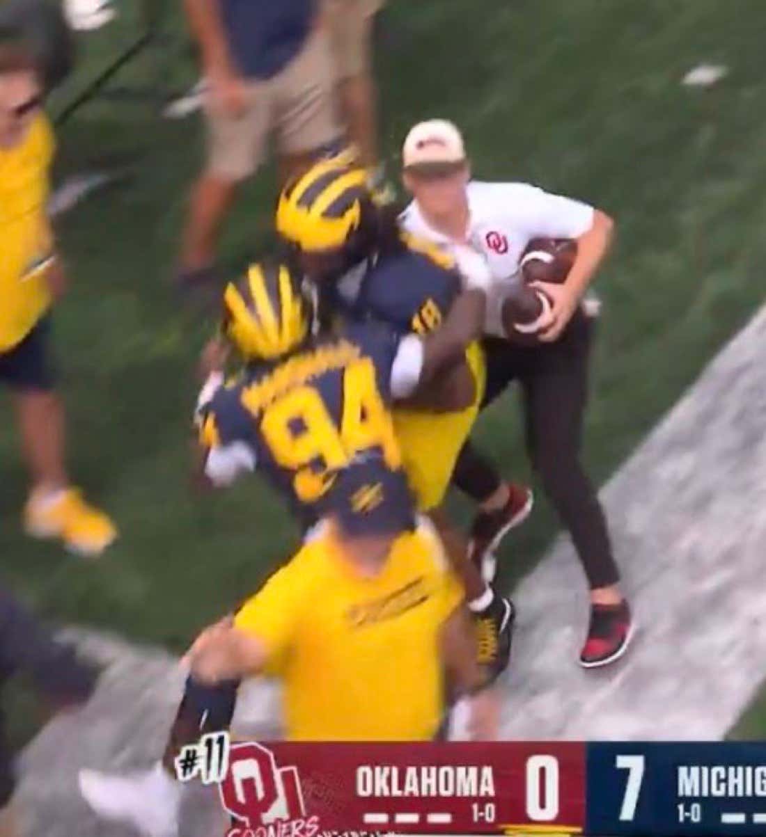 Oklahoma’s Ball Boy Gives It 100% Even If He Doesn’t Have A Prayer Of Actually Getting The Ball Back