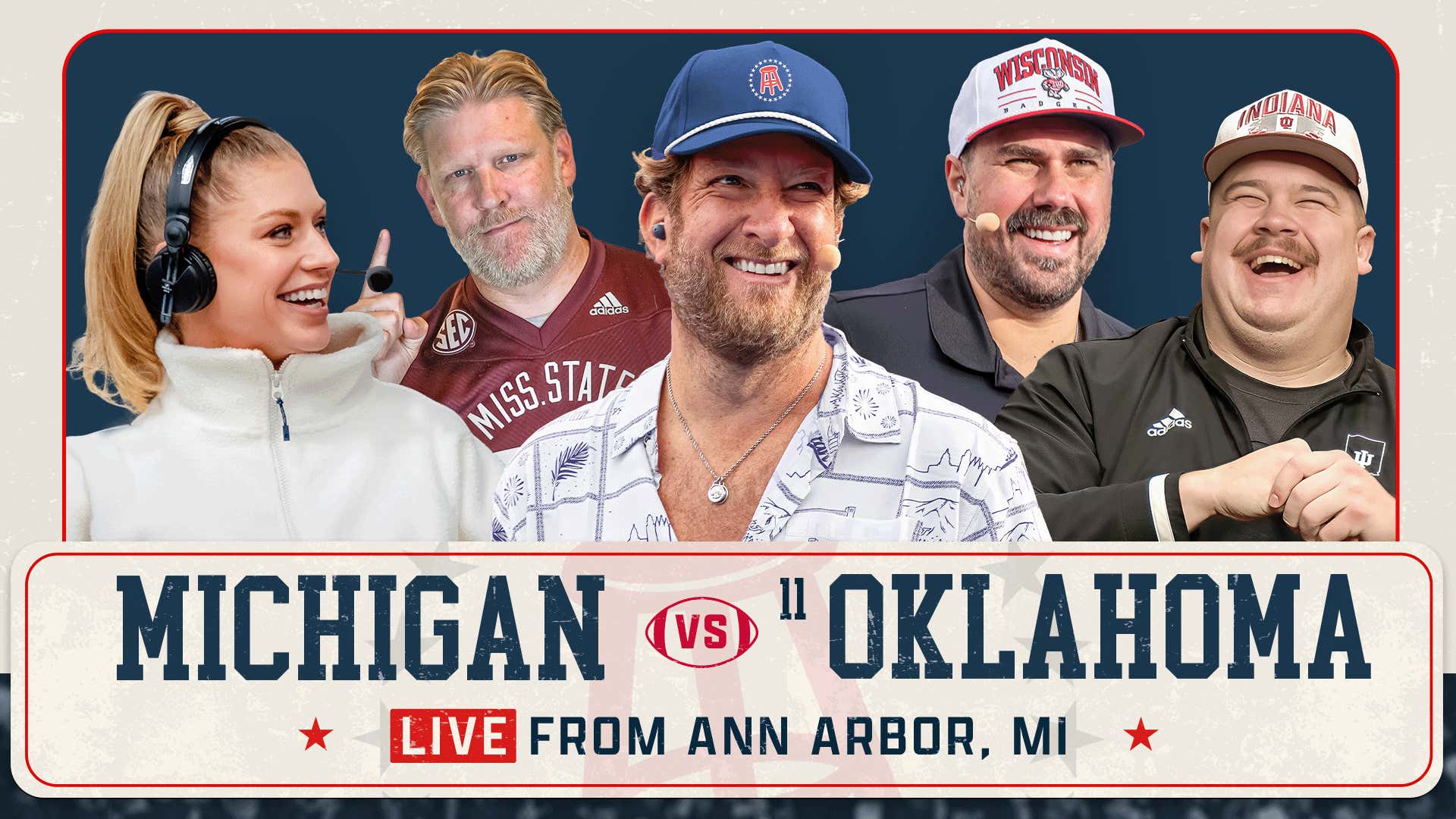 LIVE FROM ANN ARBOR, MI FOR #11 OKLAHOMA VS MICHIGAN | Barstool College Football Show Week 2