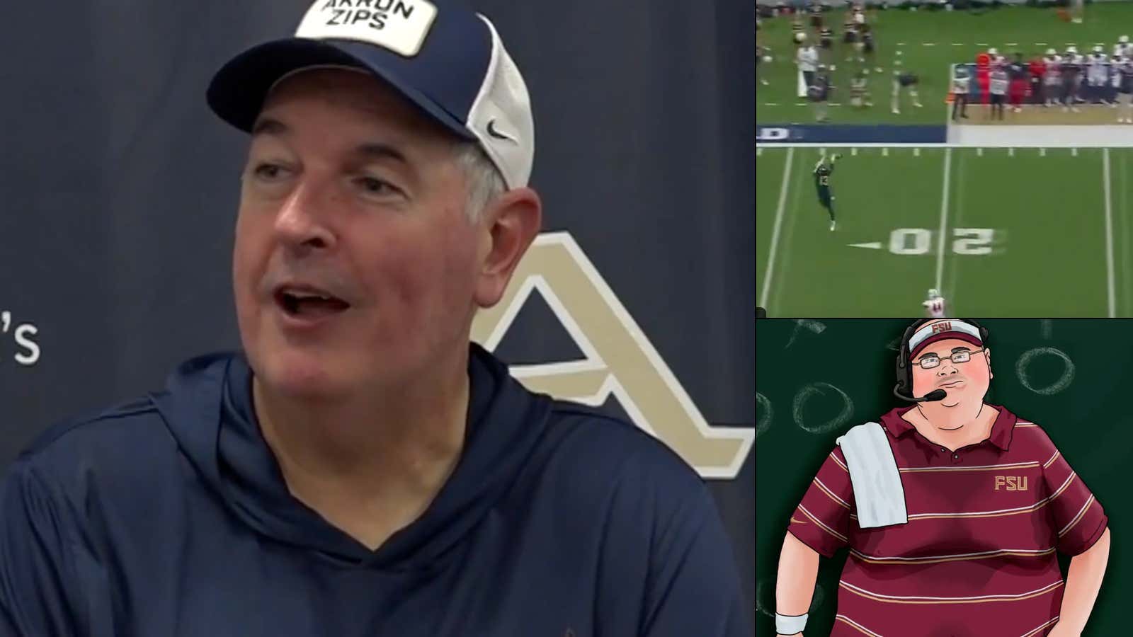 'Shout Out Big Cat' - Akron's Coach Joe Moorhead Ran Shark Wheel For A Touchdown To Pay Homage To Coach Duggs And Big Cat