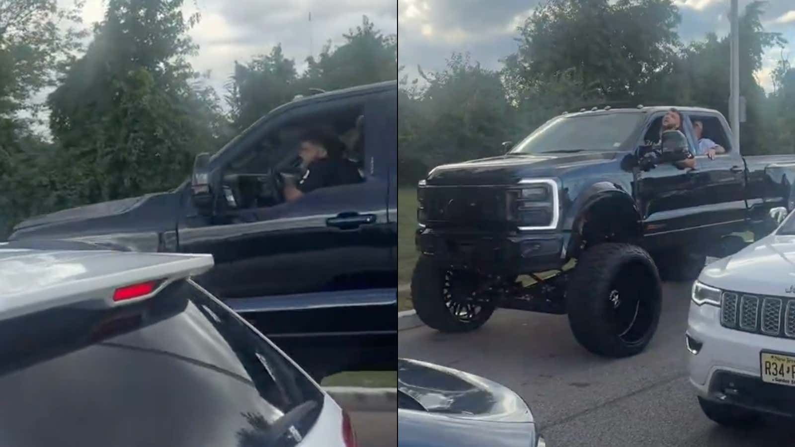 Of Course Cam Skattebo Was Screaming Out The Window From His Massive Truck As He Sat In Traffic Getting Into MetLife Before The Cowboys Game