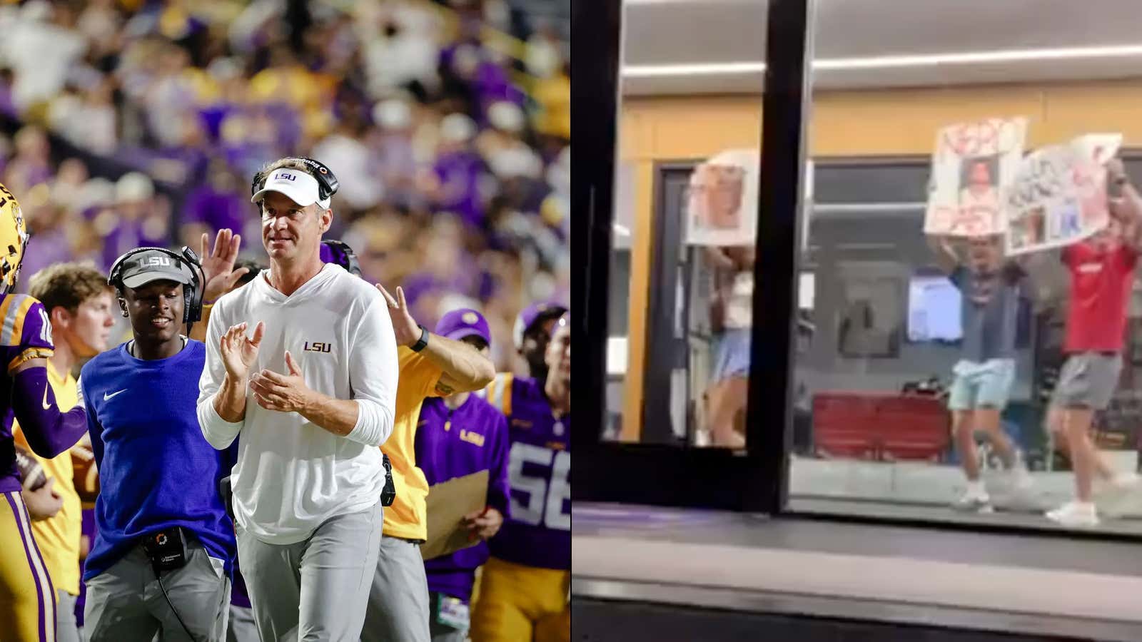 Big Brain Thinking: Lane Kiffin Apparently Hired Frat Boys To Come Out And Heckle LSU Players At Practice To Prep For Tonight's Atmosphere