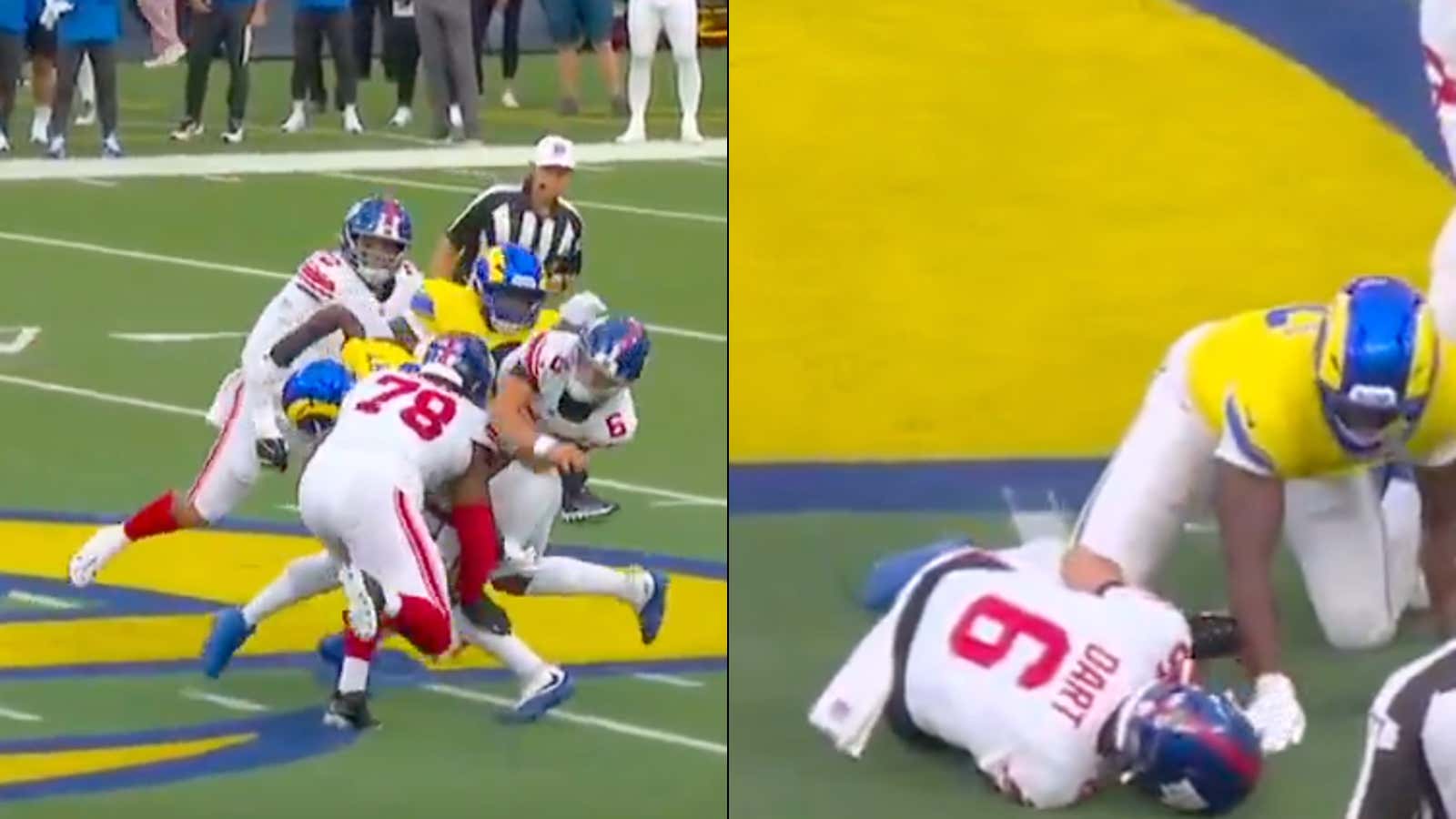 Jaxson Dart Limped To The Locker Room After Taking A Nasty Hit To The Knee And Everything Sucks Now