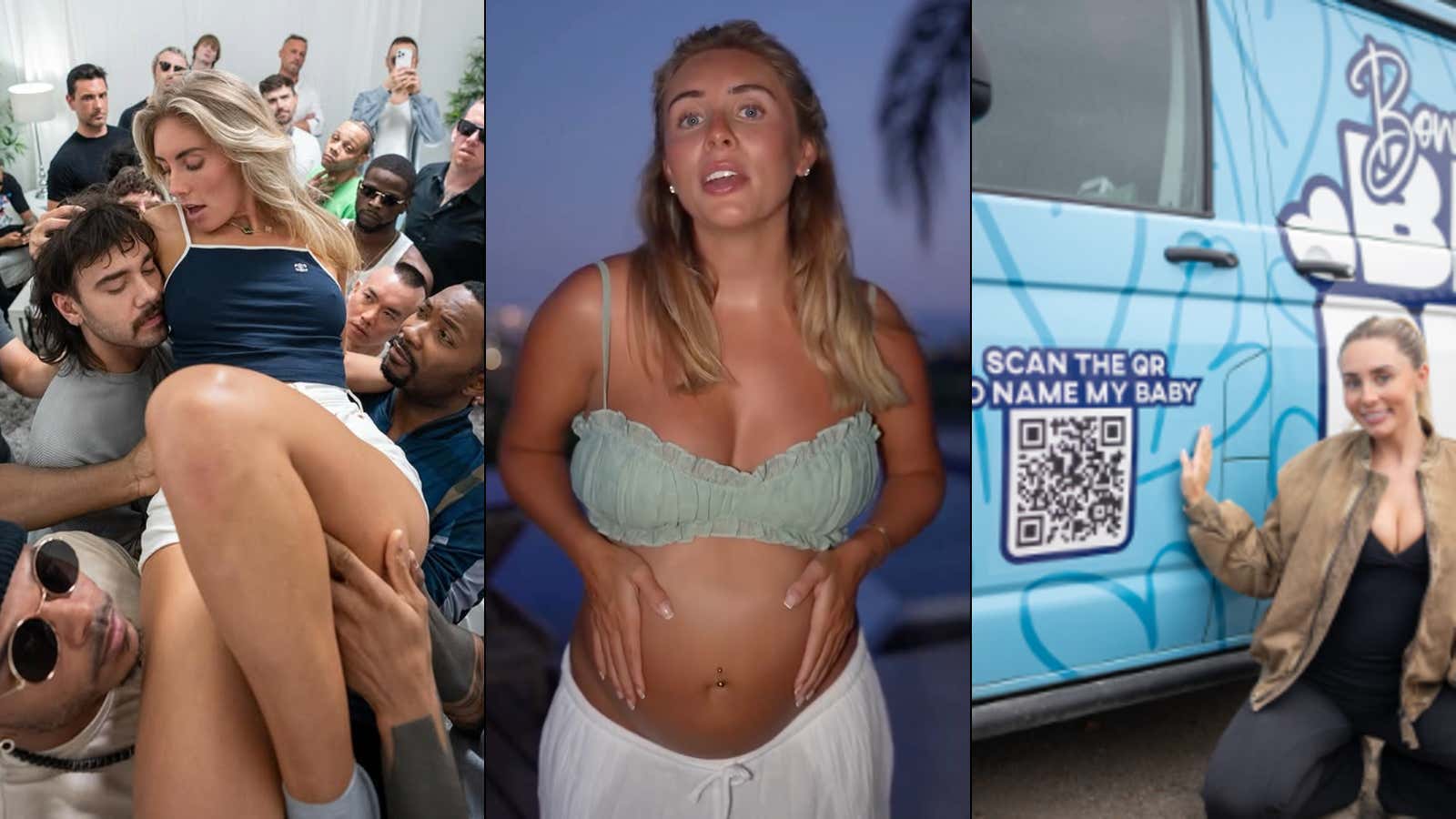 UPDATE: Bonnie Blue Is Auctioning Off The Rights To Name Her 1 Month Old Baby And Already Back To New Group Sex Stunts Since She Got A C-Section