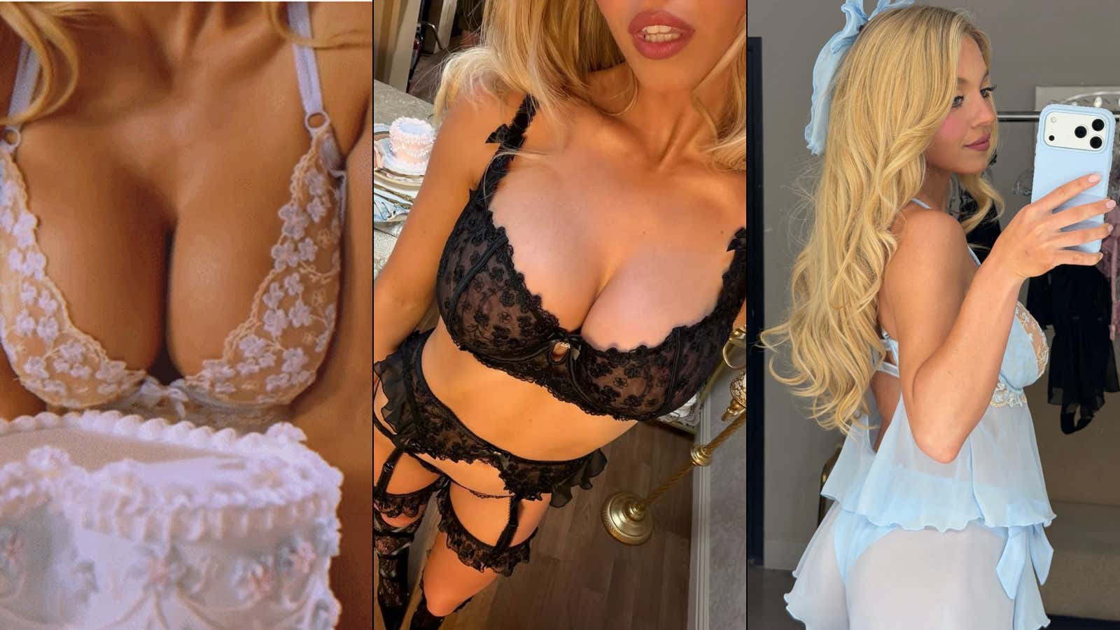 Sydney Sweeney Showed Off Her New "Send Nudes" Lingerie Collection And It Appears To Be A Worthy Warlock Sequel To Her "Birthday Boobs" Photoshoot