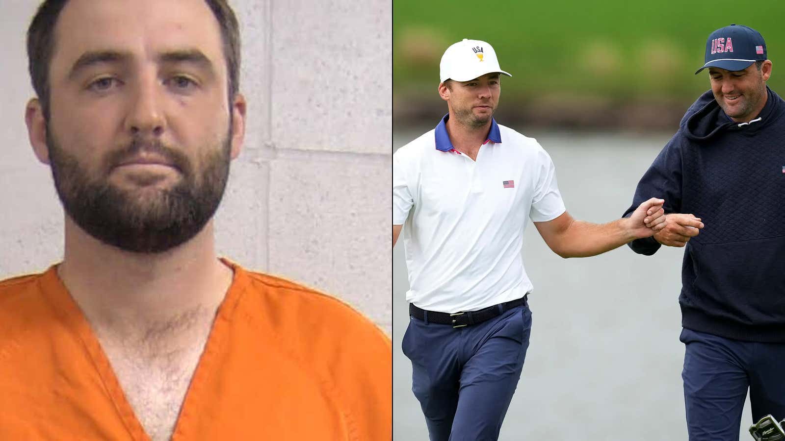 Team Chemistry Has Never Been Higher: Sam Burns Rocked A Scottie Scheffler Mugshot T-Shirt In The Presidents Cup Team Room This Week