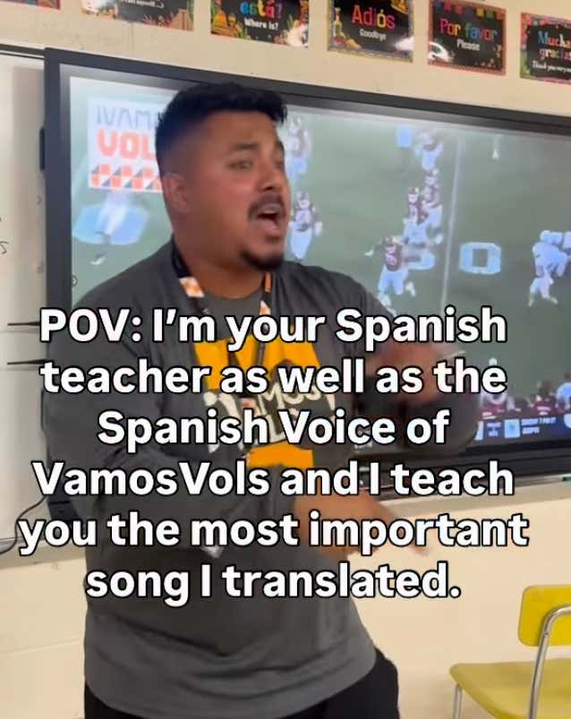 I Love This Spanish Teacher Singing Rocky Top