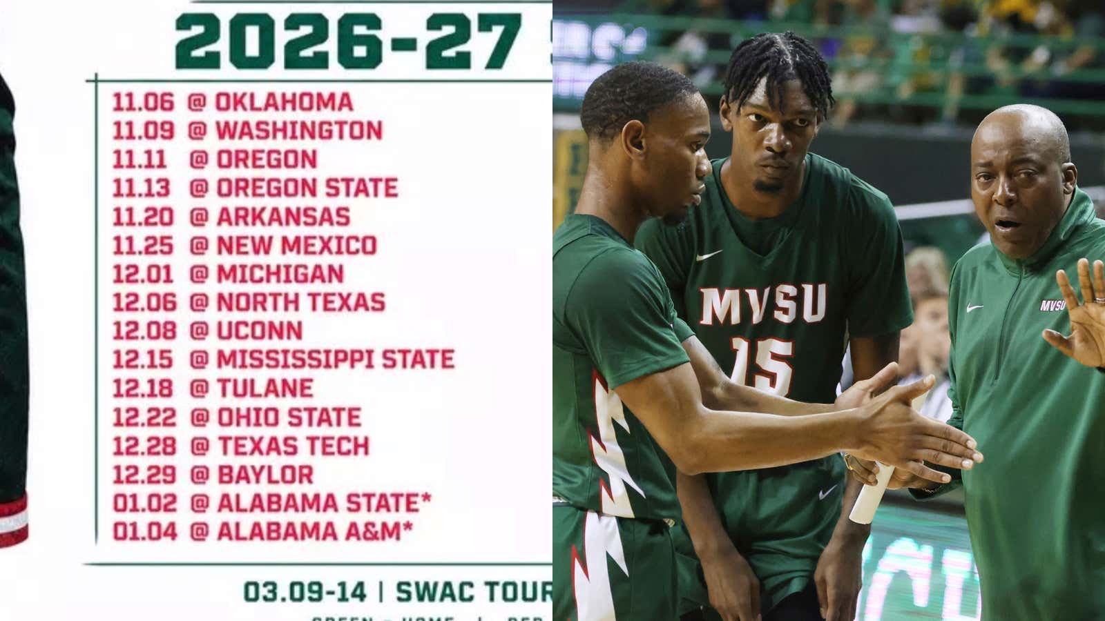 Schedule From Hell – Mississippi Valley State Basketball Opens Their Season With 16-Straight Road Games and 11 Power Conference Opponents, Including Michigan, UConn, and Arkansas