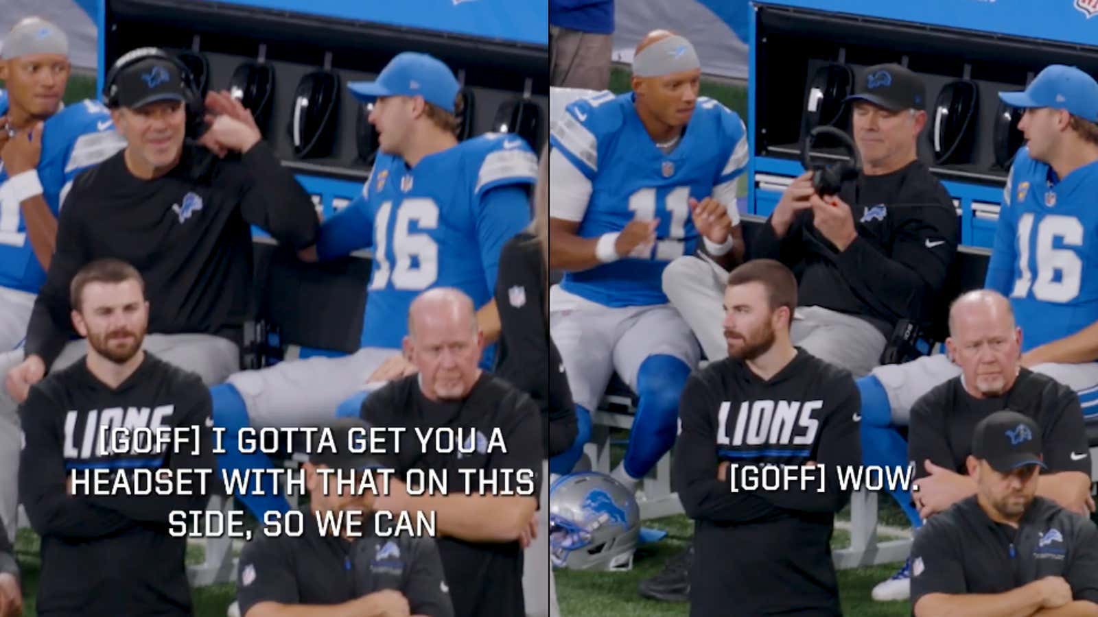 The Lions Gotta Keep Josh Dobbs On The Roster Forever Thanks To This Video, Left Jared Goff Stunned By Fixing A Headset On The Sidelines