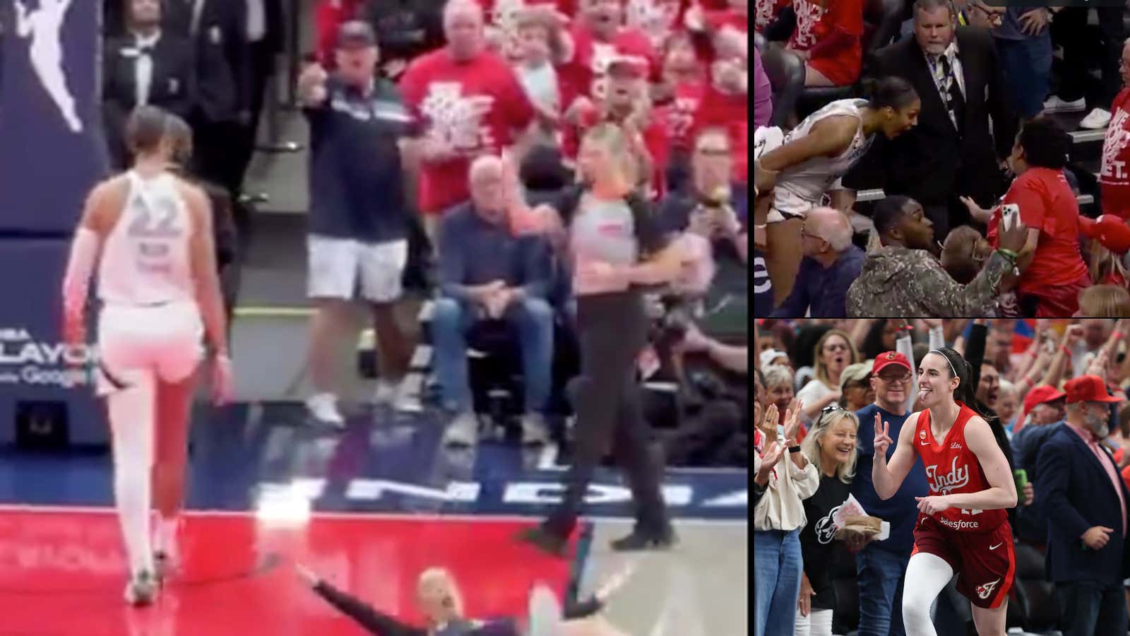A'ja Wilson Charged The Crowd & Tried To Get An Indiana Fever Fan Kicked Out Of A Playoff Game For "Pointing At Her" And It's Sad To See A 4x MVP Be So Charmin Soft (Also Overshadowed Caitlin Clark Making WNBA History AGAIN With Their First Ever 27 Point/15 Assist Playoff Game)