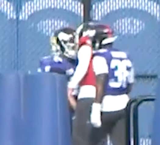 Welcome To The Team: JJ McCarthy Is Officially Part Of The Giants Now That Cam Skattebo Is Saying Hello To Him With Head Butts