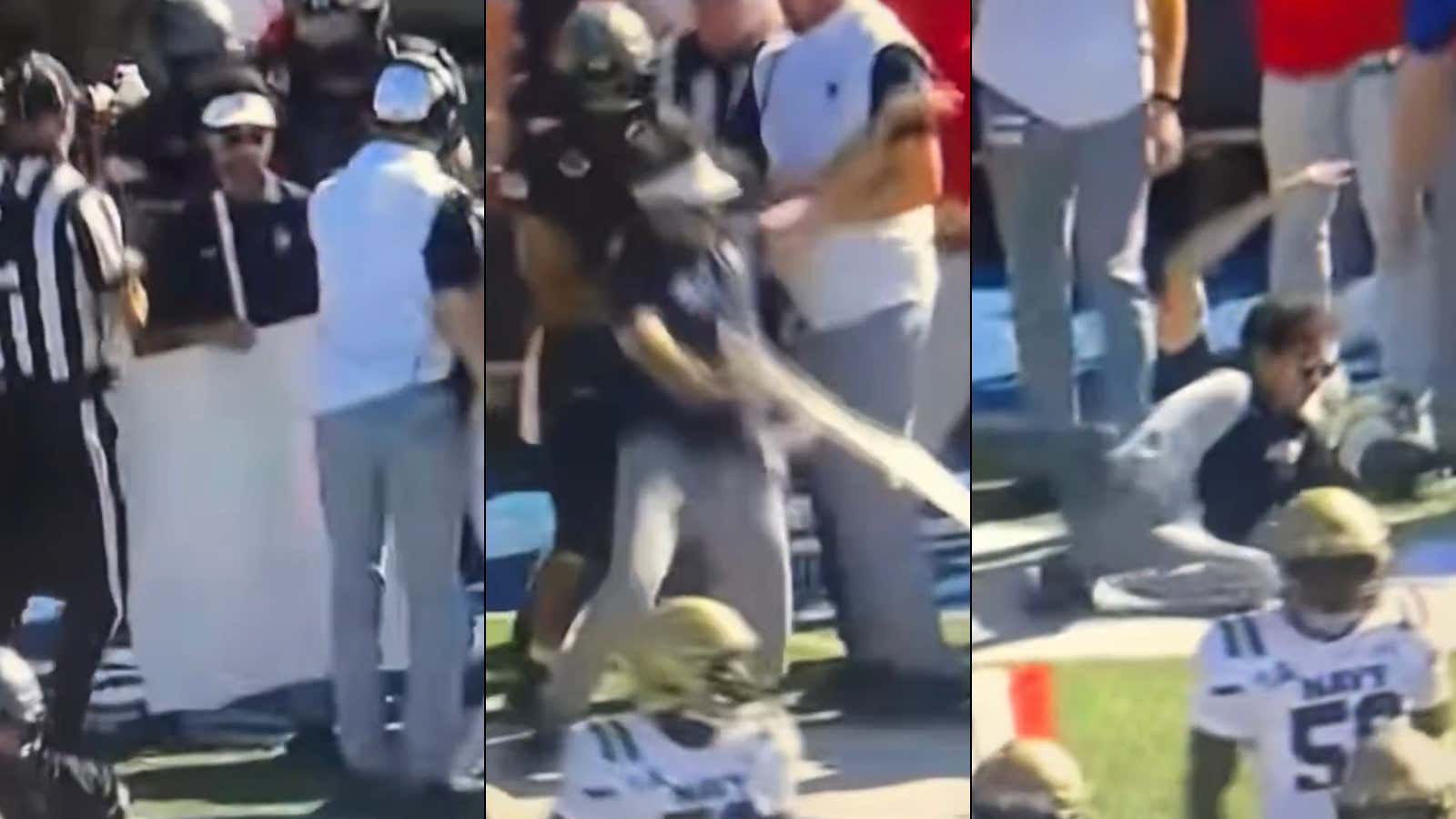 I Love To See This GUTSY FLOP by Navy Football's Sign Guy During The Navy-Air Force Game