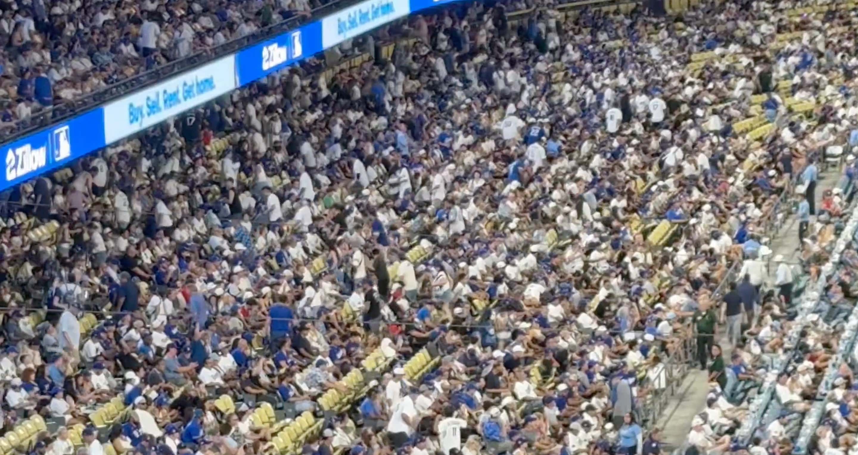 Dodgers Fans Left a 2-Run Postseason Game in the 8th Inning En Masse