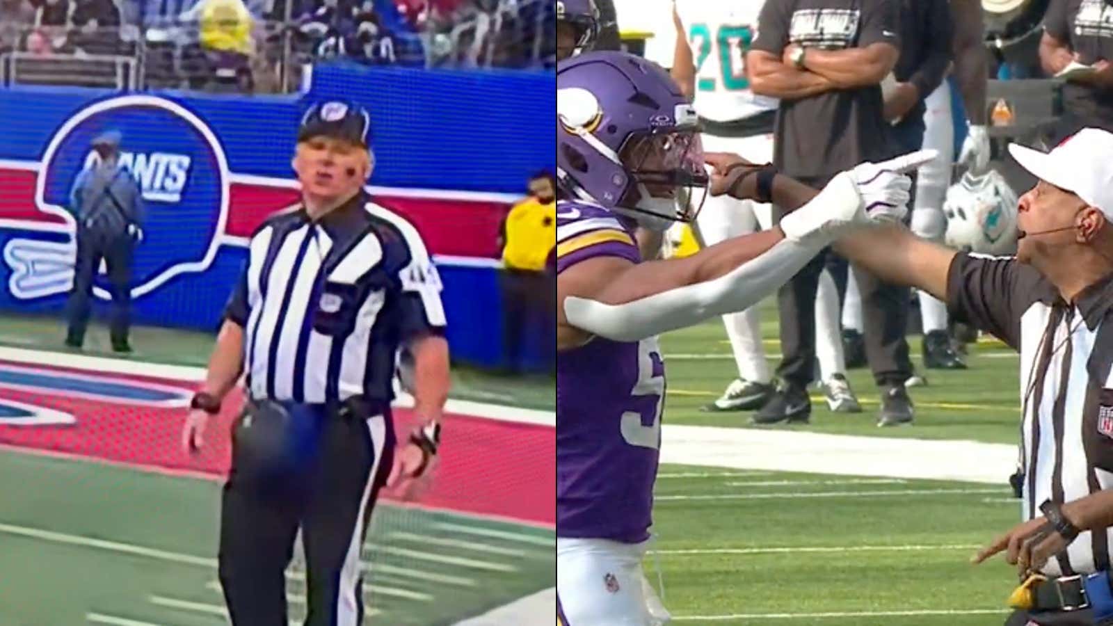 Banner Day For NFL Refs: One Apparently Hit Trey McBride With A 'Fuck You' And Another Threw A Hissy Fit After A Vikings Player Accidentally Knocked Him Over