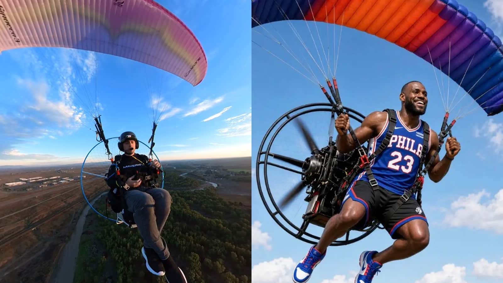 LeBron James Should Take Notes From This Air Traffic Controller and Commute to Work via Paramotor