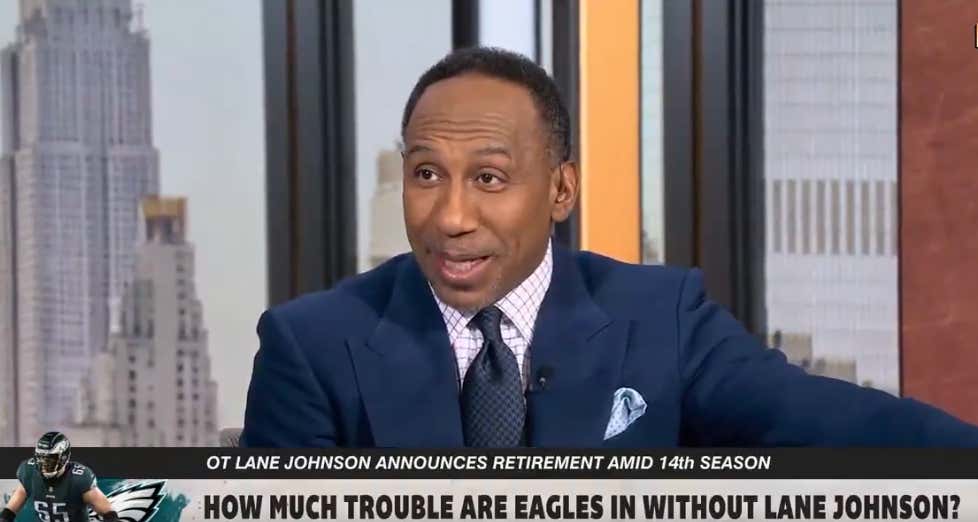 Stephen A Smith Deserves To Get The Shit Kicked Out Of Him By Lane Johnson After Making Fun of His Retirement
