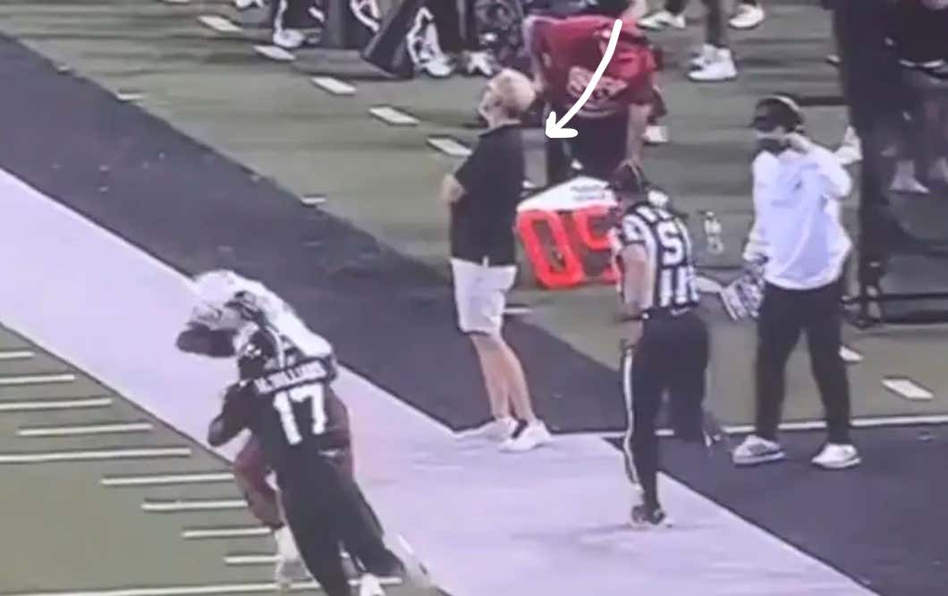 Get Off The Tracks When The Ref's Coming Through – Arkansas State Guy Steamrolled By Side Judge As South Alabama Returns Kickoff 100 Yards for a Touchdown