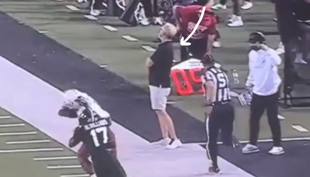 Get Off The Tracks When The Ref's Coming Through – Arkansas State Guy Steamrolled By Side Judge As South Alabama Returns Kickoff 100 Yards for a Touchdown