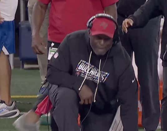 Play Through The Pain: Todd Bowles Was Seen Falling To The Ground As The Bucs Won, Caught A Helmet To The Gut During The Celebration
