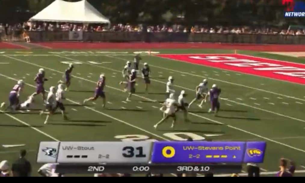 Play Of The Day Yesterday Came From Division 3’s UW-Stout’s 98 Yard Interception Return With 3 Laterals